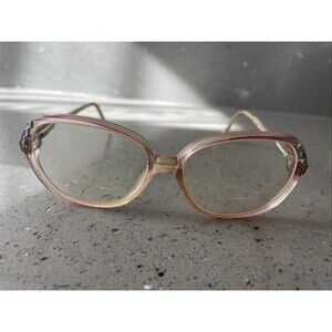 MARCHON BLUE RIBBON BR 3 GREY ROSE CLEAR FRAMES ONLY EYEGLASSES 51-14-130